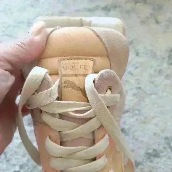 Alexander McQueen X Puma Women's Pink Ofeya Hidden Wedge High Fashion Trainers 7 - Picture 8 of 16